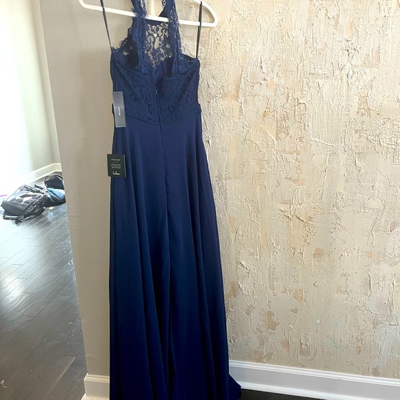 Lulus Dance All Evening Navy Blue Lace Maxi Dress Size XS - Picture 6 of 7